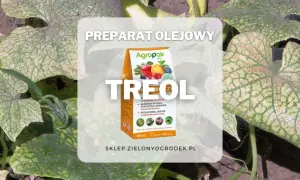 Preparat olejowy Treol 770 EC chroni rośliny przed szkodnikami. Opakowanie z jabłkami i jagodami.