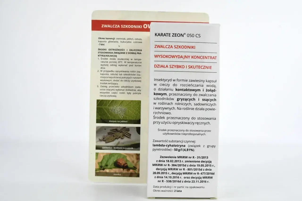 Karate Zeon 050 CS dawkowanie: instrukcja stosowania insektycydu na mszyce i inne szkodniki.