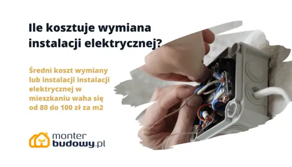 Ręce majsterkowicza pracują przy wymianie instalacji elektrycznej w mieszkaniu. Koszt takiej usługi to 80-100 zł/m².